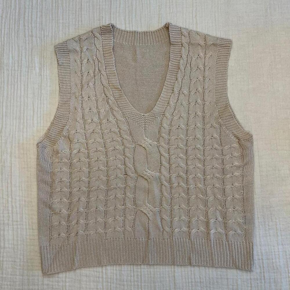 SHEIN unity cable knit sweater vest